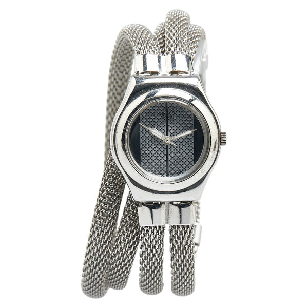 スウォッチ IRONY 腕時計 クオーツ シルバー文字盤 ステンレススチール レディース Swatch 【中古】
