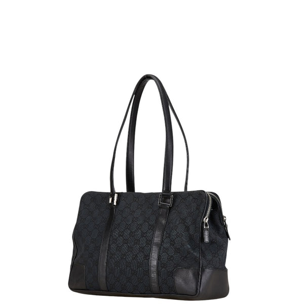 グッチ GGキャンバス トートバッグ ショルダーバッグ 000 0849 2684 ブラック キャンバス レザー レディース GUCCI 【中古】