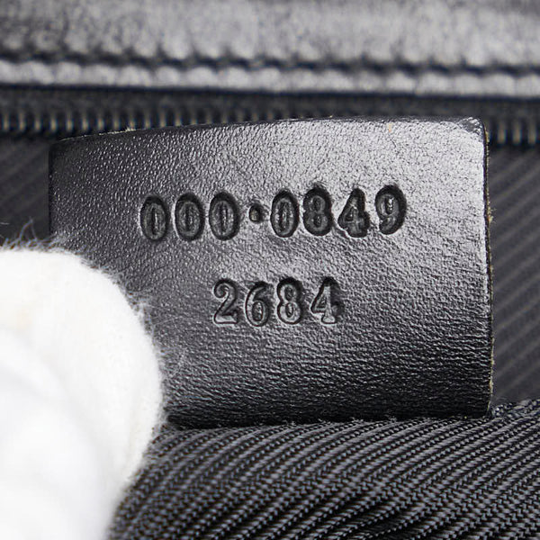 グッチ GGキャンバス トートバッグ ショルダーバッグ 000 0849 2684 ブラック キャンバス レザー レディース GUCCI 【中古】