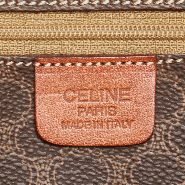 セリーヌ マカダム トートバッグ ショルダーバッグ MC96 ブラウン PVC レザー レディース CELINE 【中古】