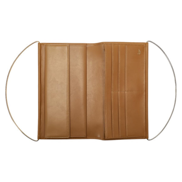 カルティエ トリニティハンドル ハンドバッグ 二つ折り財布 ベージュ ゴールド シルバー レザー レディース CARTIER 【中古】