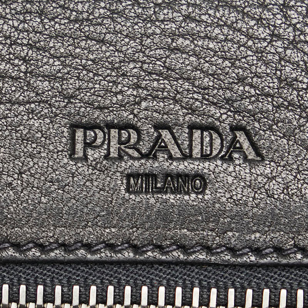 プラダ セカンドバッグ クラッチバッグ ブラック レザー メンズ PRADA 【中古】