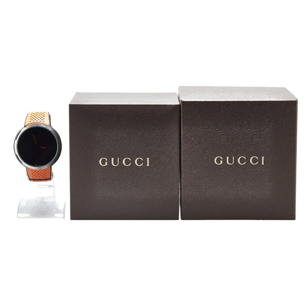 グッチ アイグッチ スポーツ ワールドタイム 腕時計 114.1 クオーツ ブラック文字盤 ステンレススチール ラバー メンズ GUCCI 【中古】