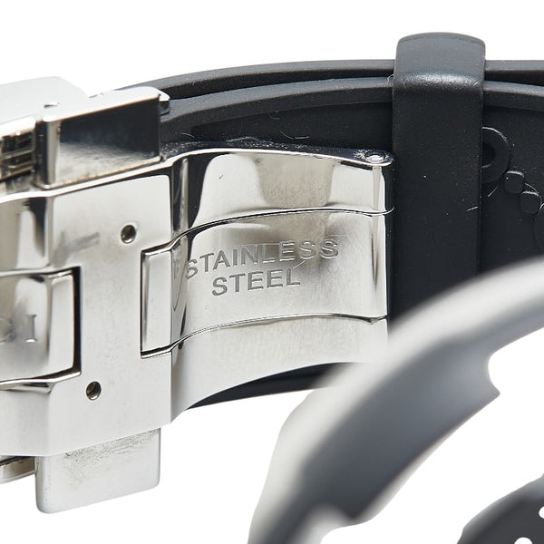 グッチ アイグッチ スポーツ ワールドタイム 腕時計 114.1 クオーツ ブラック文字盤 ステンレススチール ラバー メンズ GUCCI 【中古】