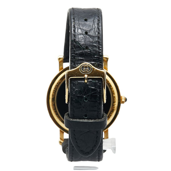 グッチ 腕時計 7200M クオーツ ホワイト文字盤 メッキ レザー レディース GUCCI 【中古】