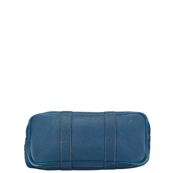 エルメス プティットサンチュールPM ハンドバッグ ブルー デニム レザー レディース HERMES 【中古】