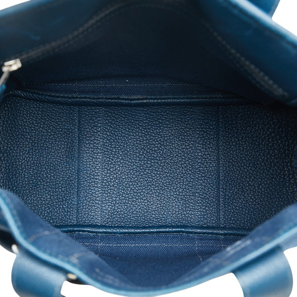 エルメス プティットサンチュールPM ハンドバッグ ブルー デニム レザー レディース HERMES 【中古】