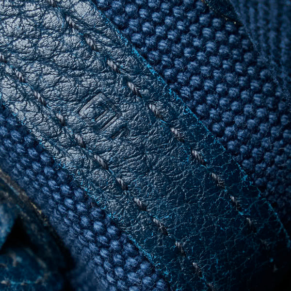 エルメス プティットサンチュールPM ハンドバッグ ブルー デニム レザー レディース HERMES 【中古】