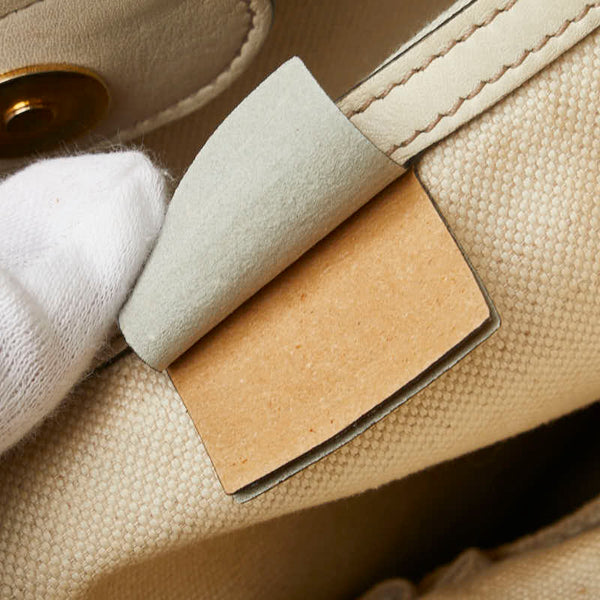 グッチ GGマーモント ヘビ風型押し ハンドバッグ トートバッグ 247183 ベージュ ブラウン パイソン レザー レディース GUCCI 【中古】