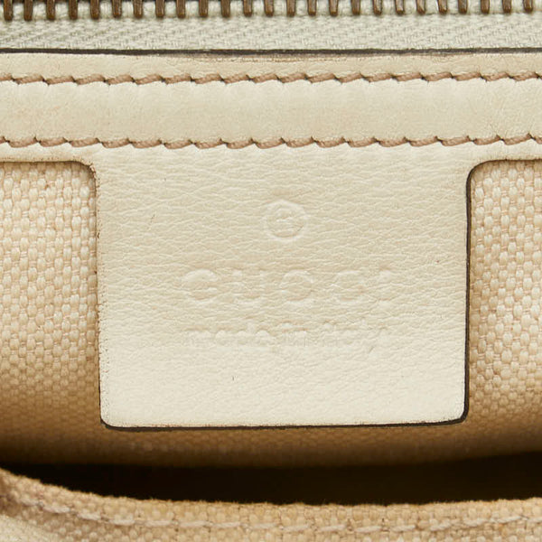 グッチ GGマーモント ヘビ風型押し ハンドバッグ トートバッグ 247183 ベージュ ブラウン パイソン レザー レディース GUCCI 【中古】