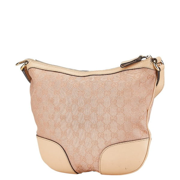 グッチ GGキャンバス ラブリーハート 斜め掛け ショルダーバッグ 257072 ピンク ベージュ キャンバス レザー レディース GUCCI 【中古】