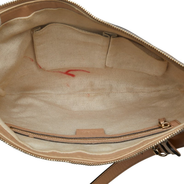 グッチ GGキャンバス ラブリーハート 斜め掛け ショルダーバッグ 257072 ピンク ベージュ キャンバス レザー レディース GUCCI 【中古】