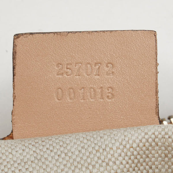 グッチ GGキャンバス ラブリーハート 斜め掛け ショルダーバッグ 257072 ピンク ベージュ キャンバス レザー レディース GUCCI 【中古】