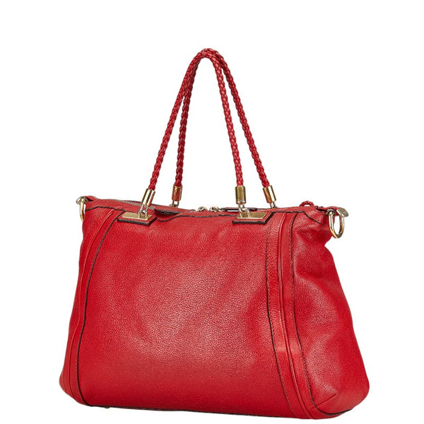 グッチ タッセル ショルダーバッグ ハンドバッグ 2WAY 269946 レッド レザー レディース GUCCI 【中古】