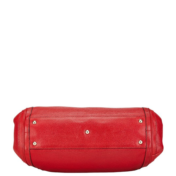 グッチ タッセル ショルダーバッグ ハンドバッグ 2WAY 269946 レッド レザー レディース GUCCI 【中古】