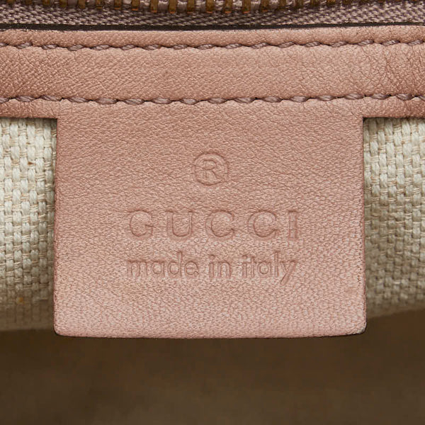 グッチ インターロッキングG ソーホー  チェーン ショルダーバッグ 308982 ベージュ エナメル レザー レディース GUCCI 【中古】