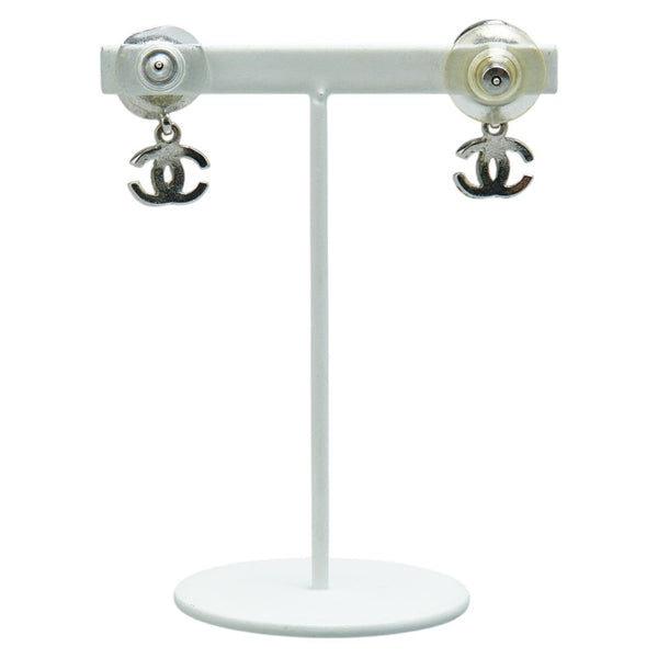 シャネル ココマーク ラインストーン ピアス シルバー メタル レディース CHANEL 【中古】