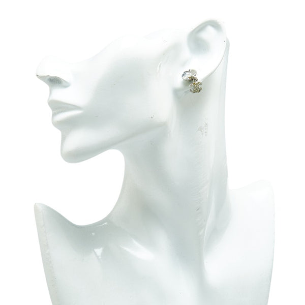 シャネル ココマーク ラインストーン ピアス シルバー メタル レディース CHANEL 【中古】