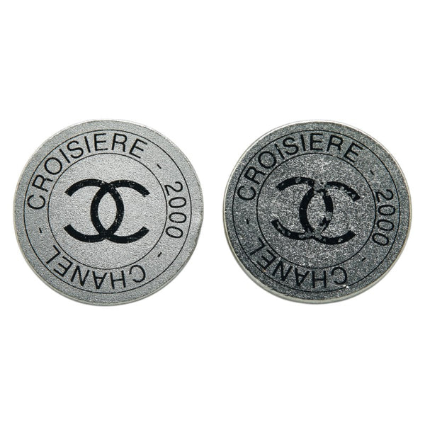 シャネル ココマーク ラウンド イヤリング シルバー メタル レディース CHANEL 【中古】