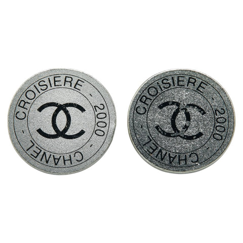 シャネル ココマーク ラウンド イヤリング シルバー メタル レディース CHANEL 【中古】