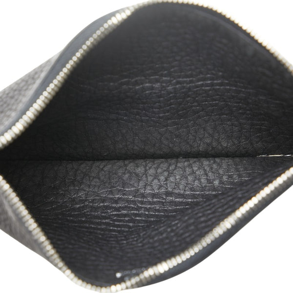 エルメス ドゴンGM 長財布 ノワール ブラック トゴ レディース HERMES 【中古】