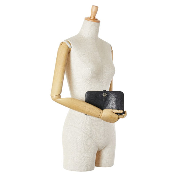 エルメス ドゴンGM 長財布 ノワール ブラック トゴ レディース HERMES 【中古】