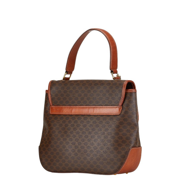 セリーヌ マカダム ハンドバッグ ショルダーバッグ 2WAY ブラウン PVC レザー レディース CELINE 【中古】