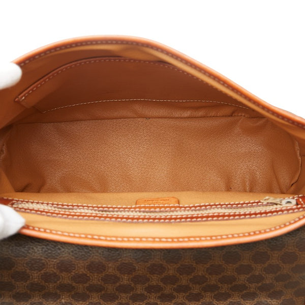 セリーヌ マカダム ハンドバッグ ショルダーバッグ 2WAY ブラウン PVC レザー レディース CELINE 【中古】