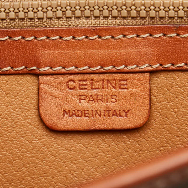 セリーヌ マカダム ハンドバッグ ショルダーバッグ 2WAY ブラウン PVC レザー レディース CELINE 【中古】