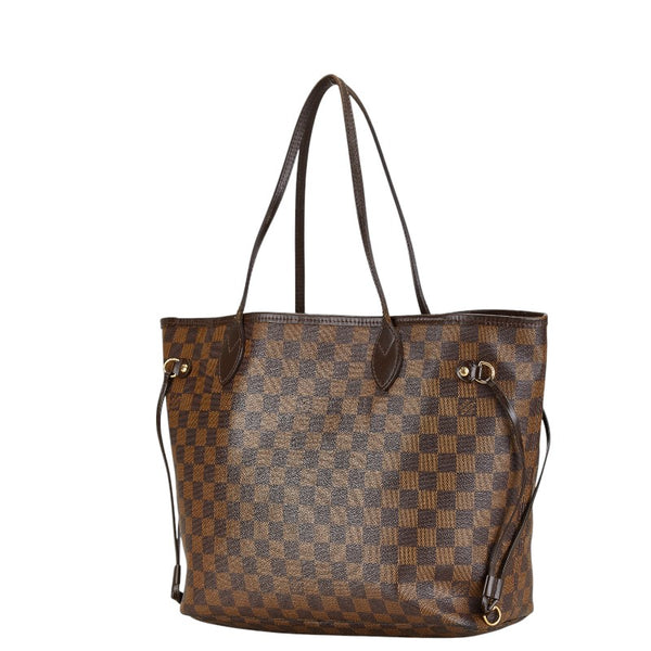 ルイ ヴィトン ダミエ ネヴァーフルMM トートバッグ ショルダーバッグ N51105 ブラウン PVC レザー レディース LOUIS VUITTON 【中古】