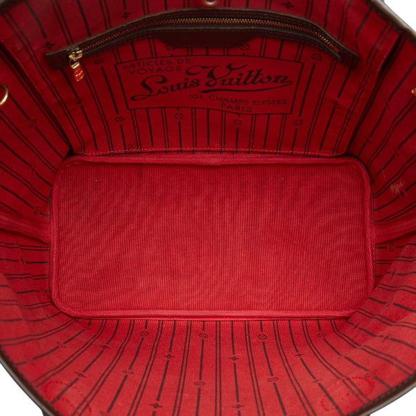 ルイ ヴィトン ダミエ ネヴァーフルMM トートバッグ ショルダーバッグ N51105 ブラウン PVC レザー レディース LOUIS VUITTON 【中古】
