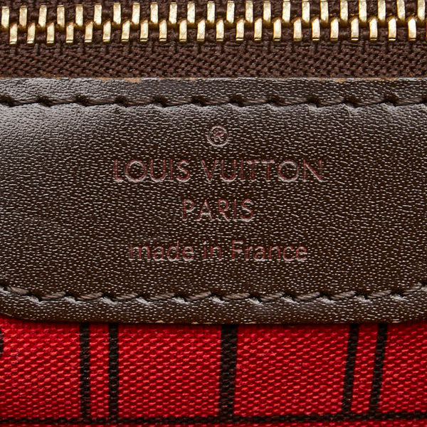 ルイ ヴィトン ダミエ ネヴァーフルMM トートバッグ ショルダーバッグ N51105 ブラウン PVC レザー レディース LOUIS VUITTON 【中古】