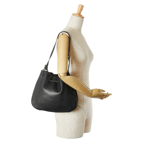 グッチ ワンショルダーバッグ ハンドバッグ 001 3748 001998 ブラック レザー レディース GUCCI 【中古】