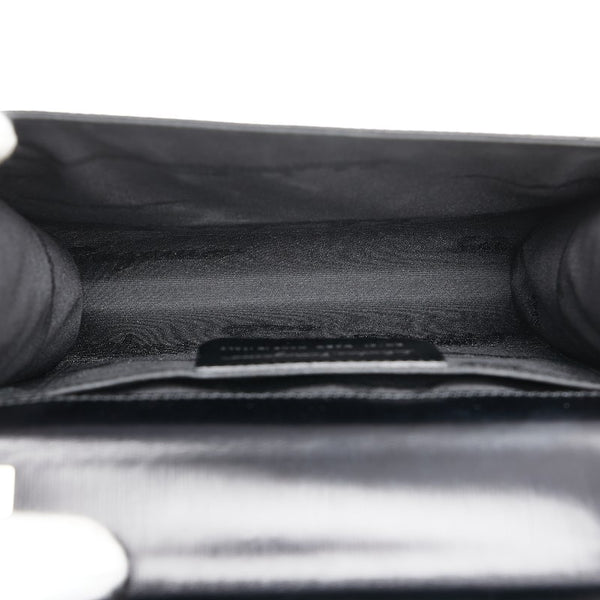 サルヴァトーレフェラガモ ガンチーニ ショルダーバッグ ブラック シルバー レザー レディース Salvatore Ferragamo 【中古】