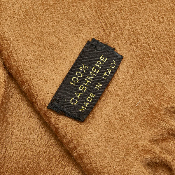 フェンディ フリンジ マフラー ブラウン カシミヤ ファー レディース FENDI 【中古】