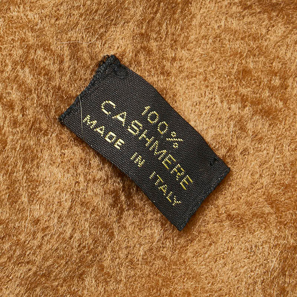 フェンディ フリンジ マフラー ブラウン カシミヤ ファー レディース FENDI 【中古】