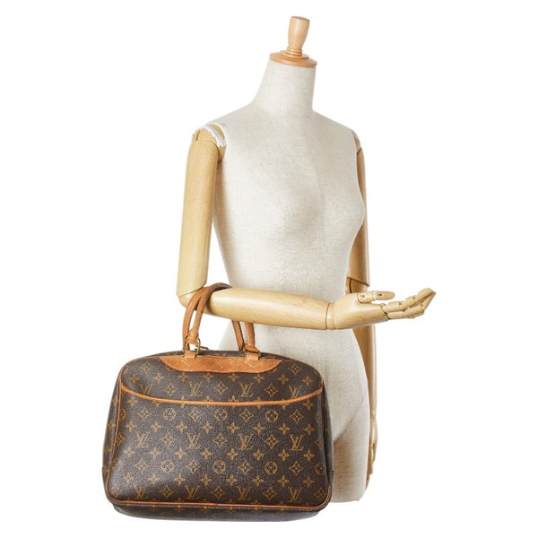 ルイ ヴィトン モノグラム ドーヴィル ハンドバッグ M47270 ブラウン PVC レザー レディース LOUIS VUITTON 【中古】