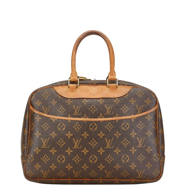 ルイ ヴィトン モノグラム ドーヴィル ハンドバッグ M47270 ブラウン PVC レザー レディース LOUIS VUITTON 【中古】