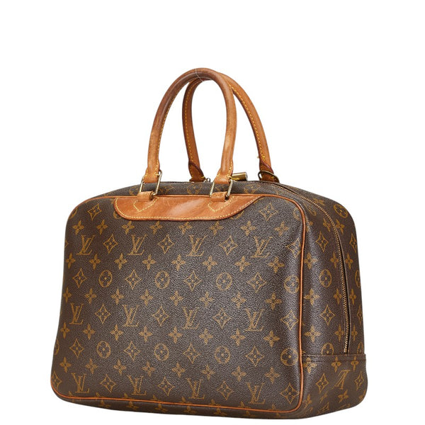 ルイ ヴィトン モノグラム ドーヴィル ハンドバッグ M47270 ブラウン PVC レザー レディース LOUIS VUITTON 【中古】