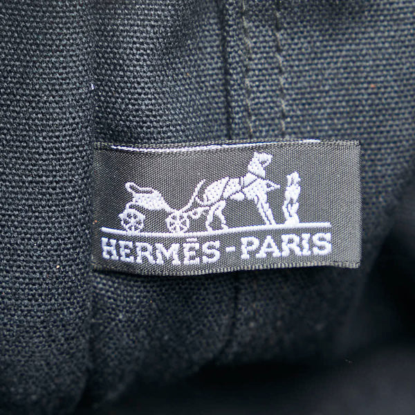 エルメス フールトゥPM ハンドバッグ トートバッグ ブラック キャンバス レディース HERMES 【中古】