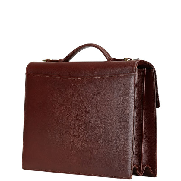 サンローラン ビジネスバッグ ショルダーバッグ 2WAY ワインレッド ボルドー レザー メンズ SAINT LAURENT 【中古】