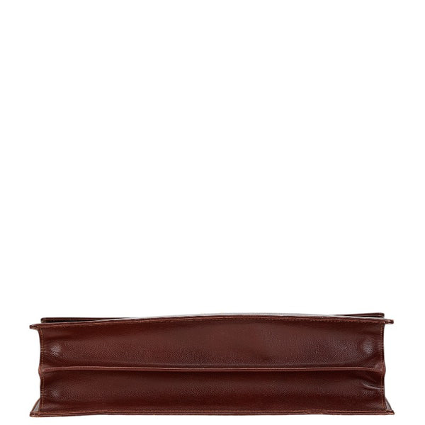 サンローラン ビジネスバッグ ショルダーバッグ 2WAY ワインレッド ボルドー レザー メンズ SAINT LAURENT 【中古】