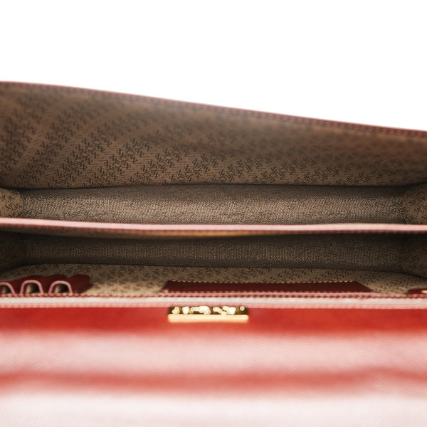 サンローラン ビジネスバッグ ショルダーバッグ 2WAY ワインレッド ボルドー レザー メンズ SAINT LAURENT 【中古】