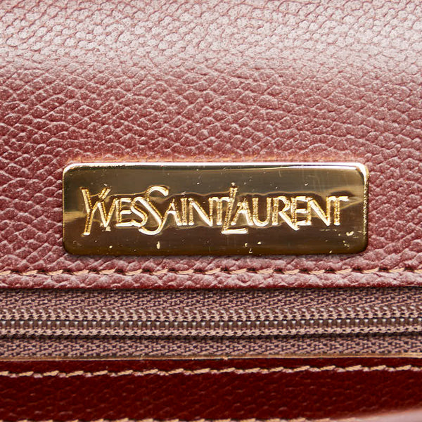 サンローラン ビジネスバッグ ショルダーバッグ 2WAY ワインレッド ボルドー レザー メンズ SAINT LAURENT 【中古】