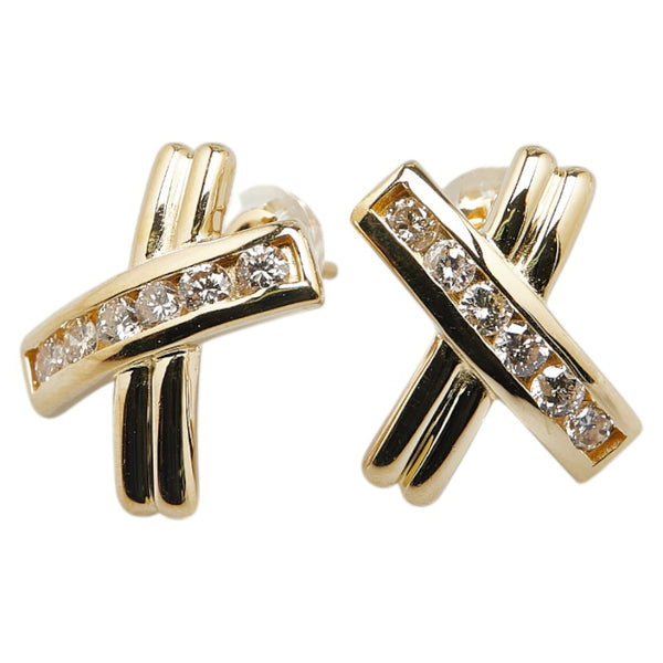 K18YG イエローゴールド ダイヤ0.50ct ピアス レディース 【中古】