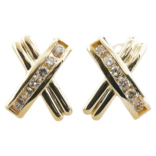 K18YG イエローゴールド ダイヤ0.50ct ピアス レディース 【中古】
