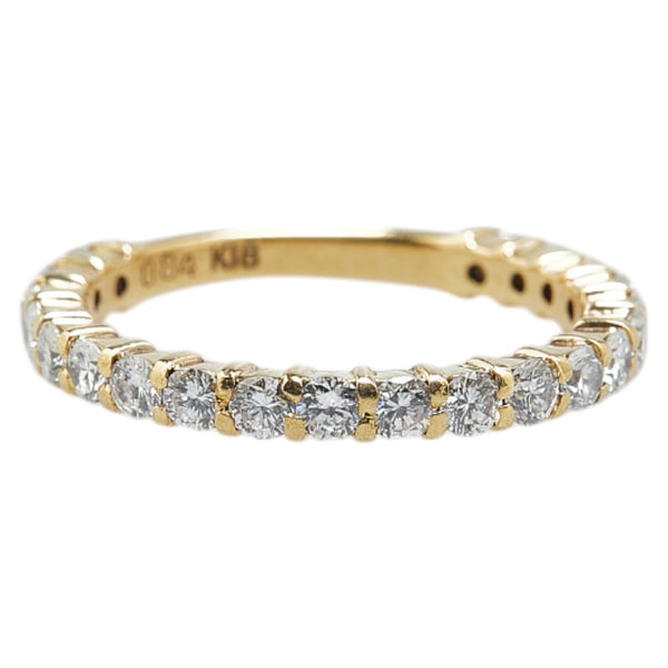 K18YG イエローゴールド ダイヤ0.84ct エタニティ リング 指輪 レディース 10号 【中古】