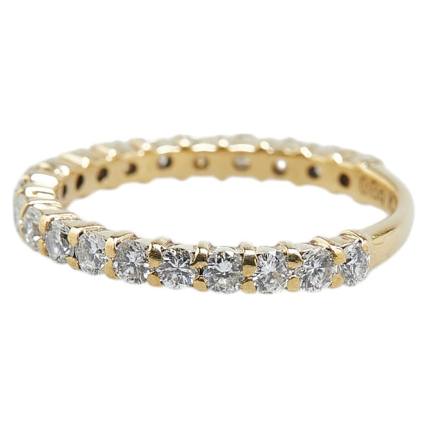 K18YG イエローゴールド ダイヤ0.84ct エタニティ リング 指輪 レディース 10号 【中古】