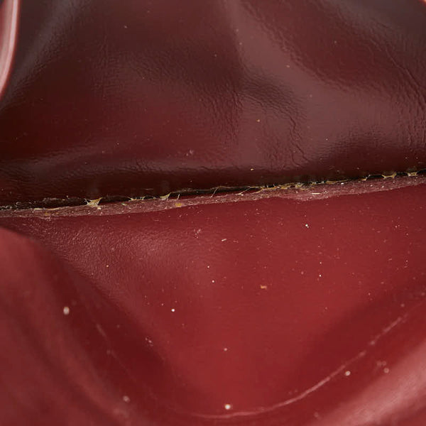 カルティエ マストライン 札入れ ワインレッド レザー レディース CARTIER 【中古】