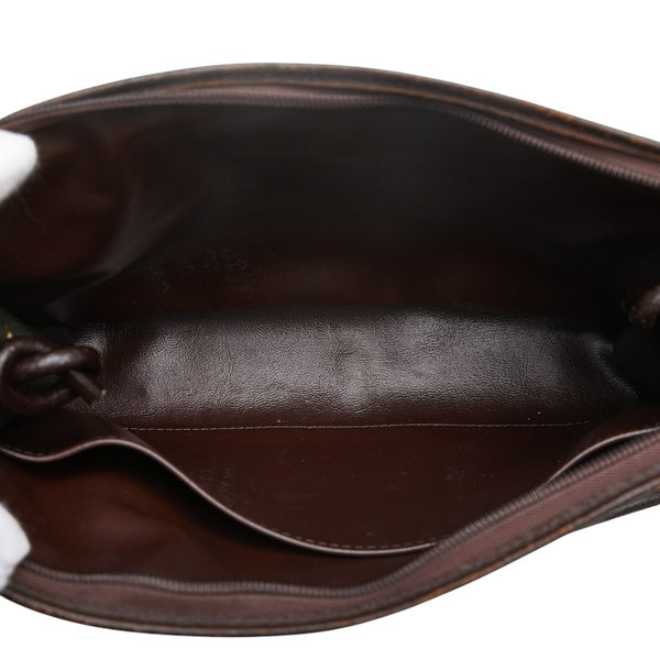 バーバリー ノバチェック シャドーホース ロゴ ショルダーバッグ ベージュ ブラウン キャンバス レザー レディース BURBERRY 【中古】